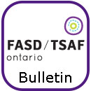 small icon: FASD Ontario logo above the word "Bulletin"